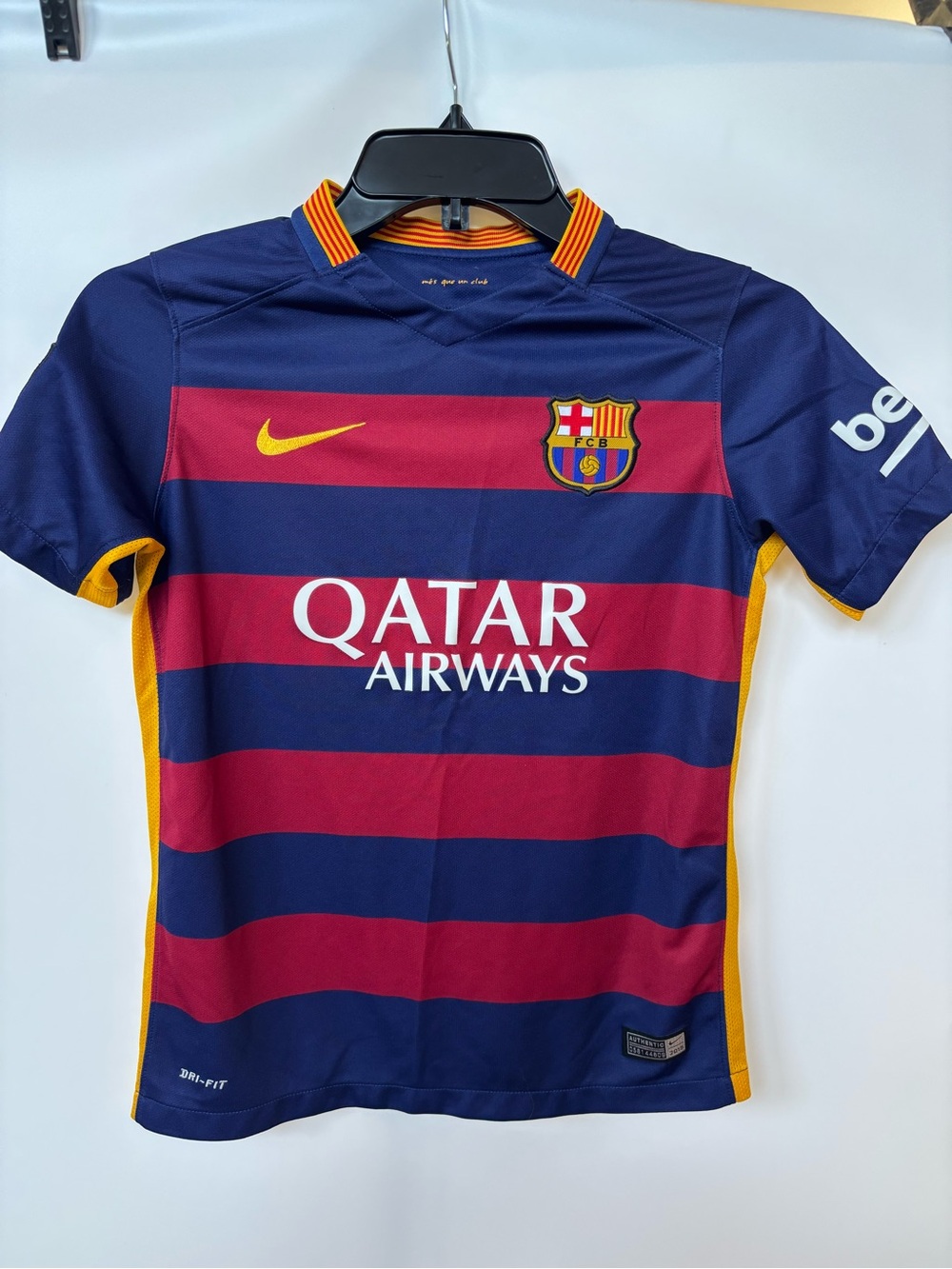 Nike FC Barcelona Lionel Messi #10 Dri-FIT Soccer Jersey Youth M LFP Patch